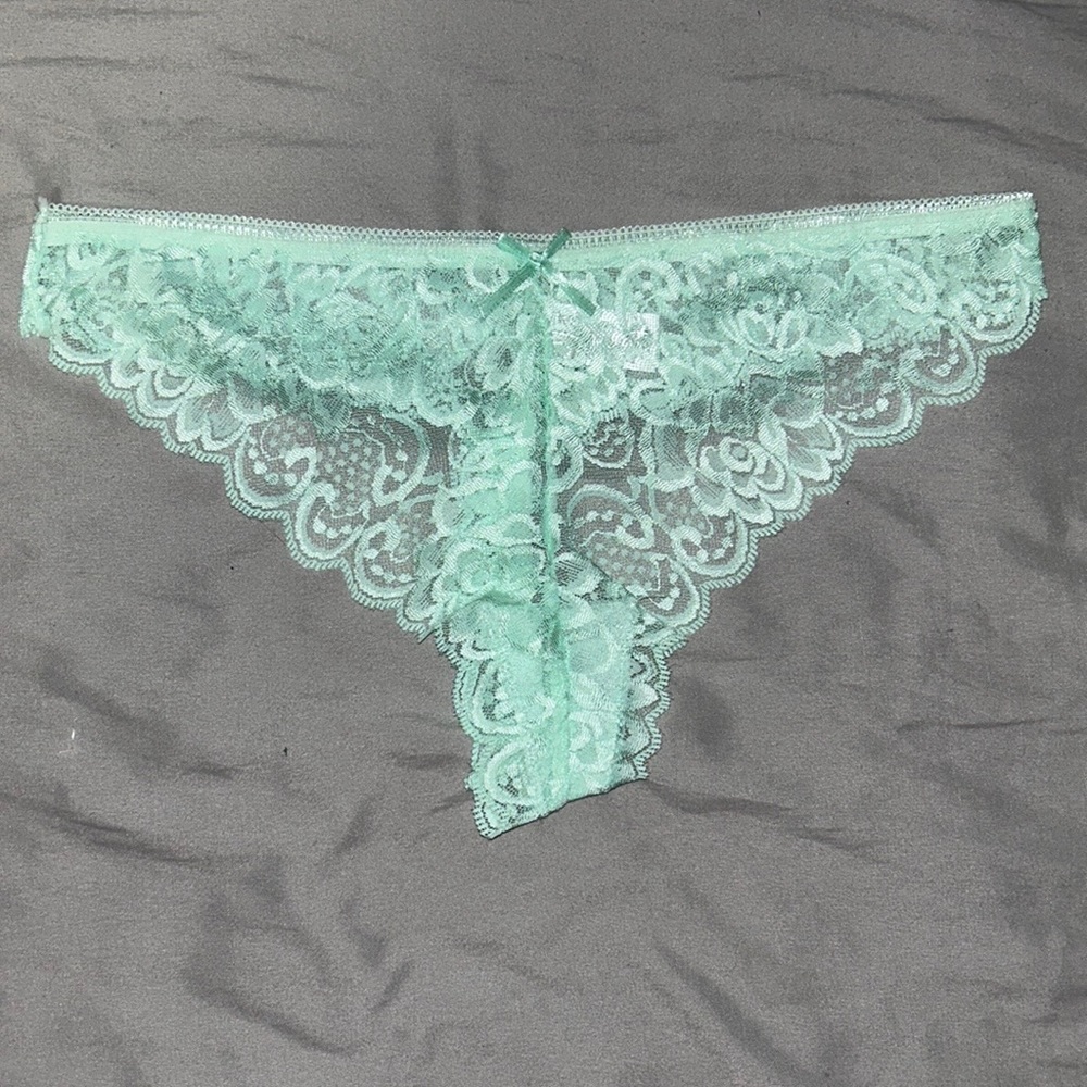 Mint green thong